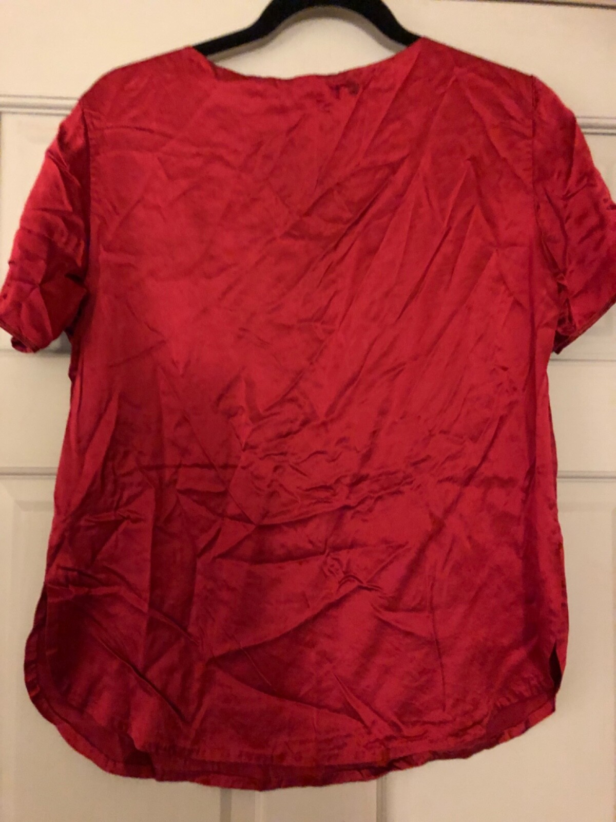 Women’s Vintage 'Da Fu Gui’ 100% Silk Embroidered Top. Red. S