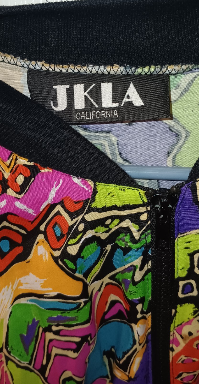 Vintage Womens Size Fits Like A. M/L Full Zip Colorful JKLA California Jacket
