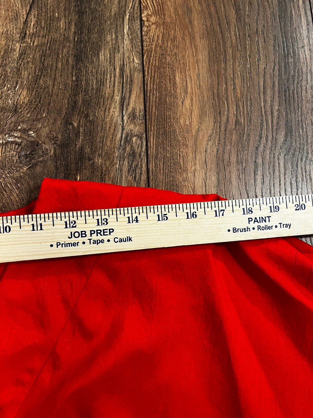 VTG 80s Schrader Sport II Red Knee Length Wrap Bodice Blouson Dress 6