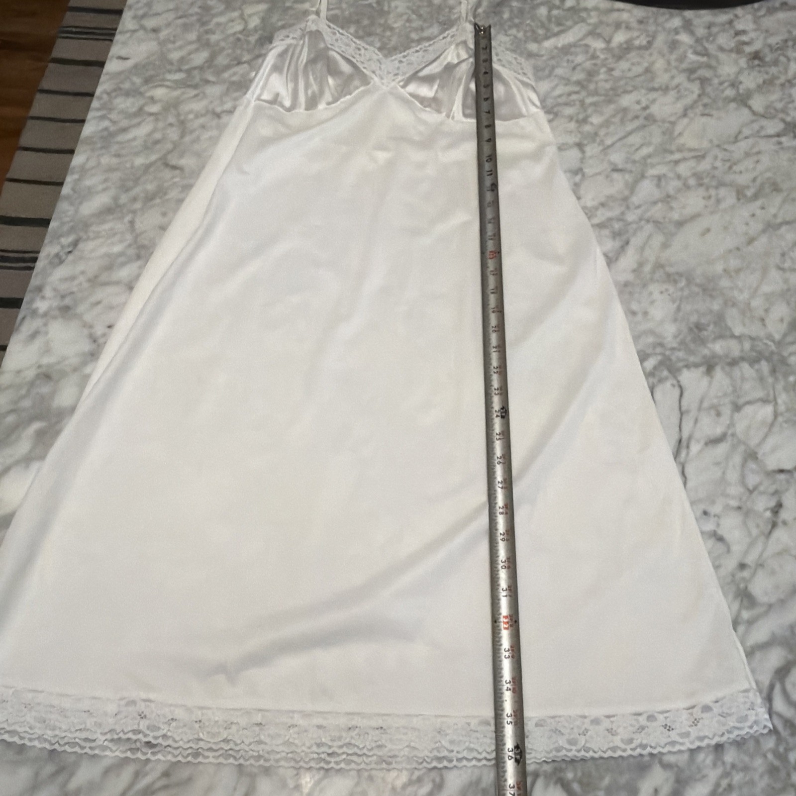 Vintage Vanity Fair Camisole Slip White With Lace Trim Sz 38