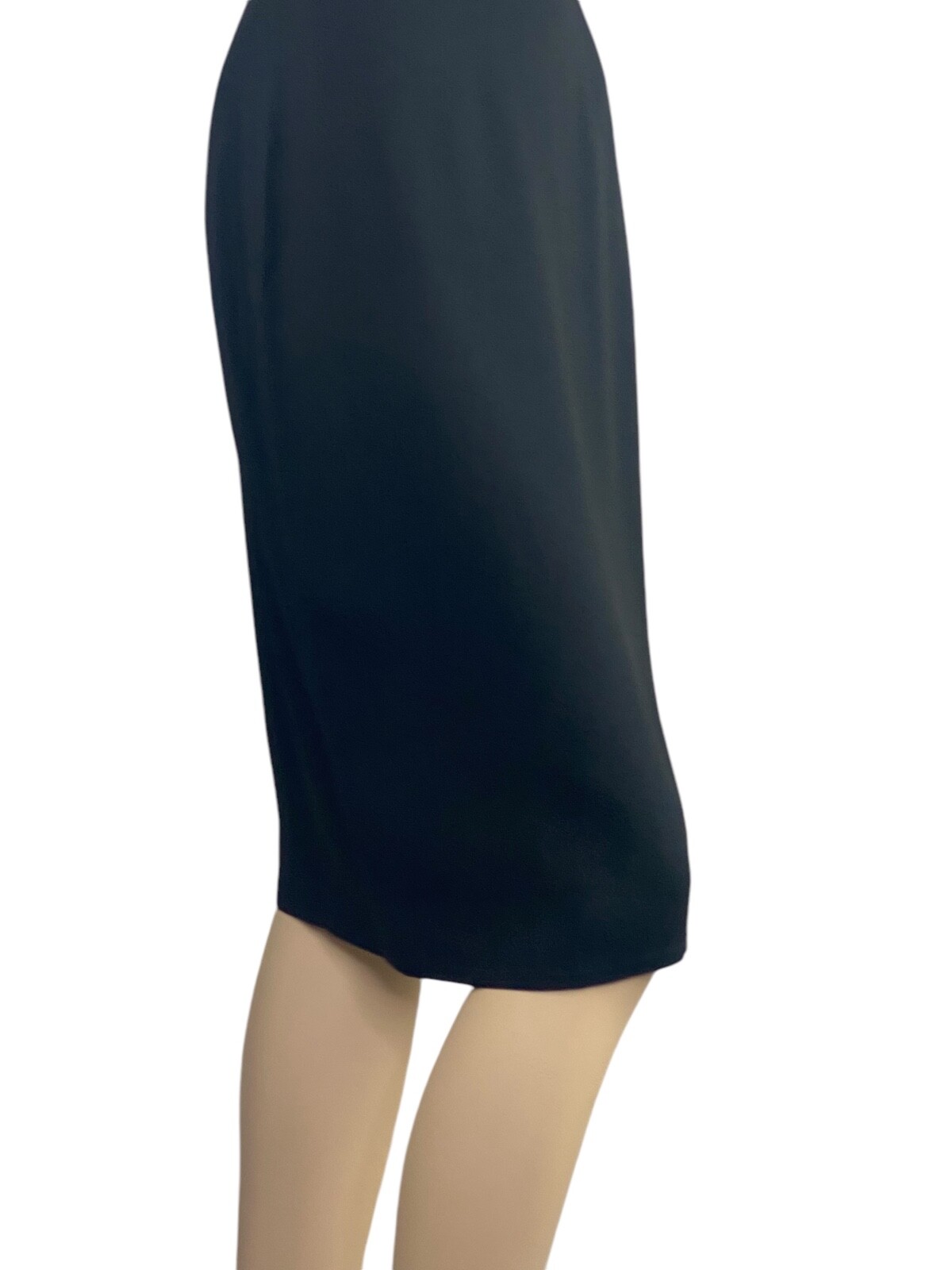 Vintage SONIA RYKIEL Classic Black Crepe Pencil Skirt Sz. 38 Made in France