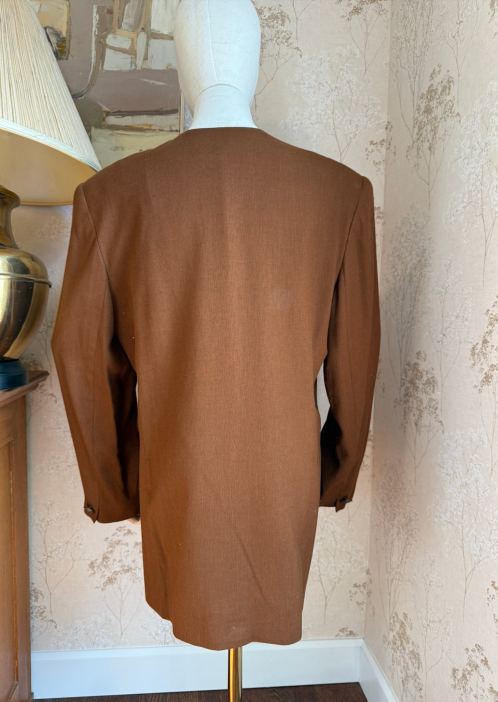 Vintage Rena Rowan for Saville Womens Minimalist camel Blazer