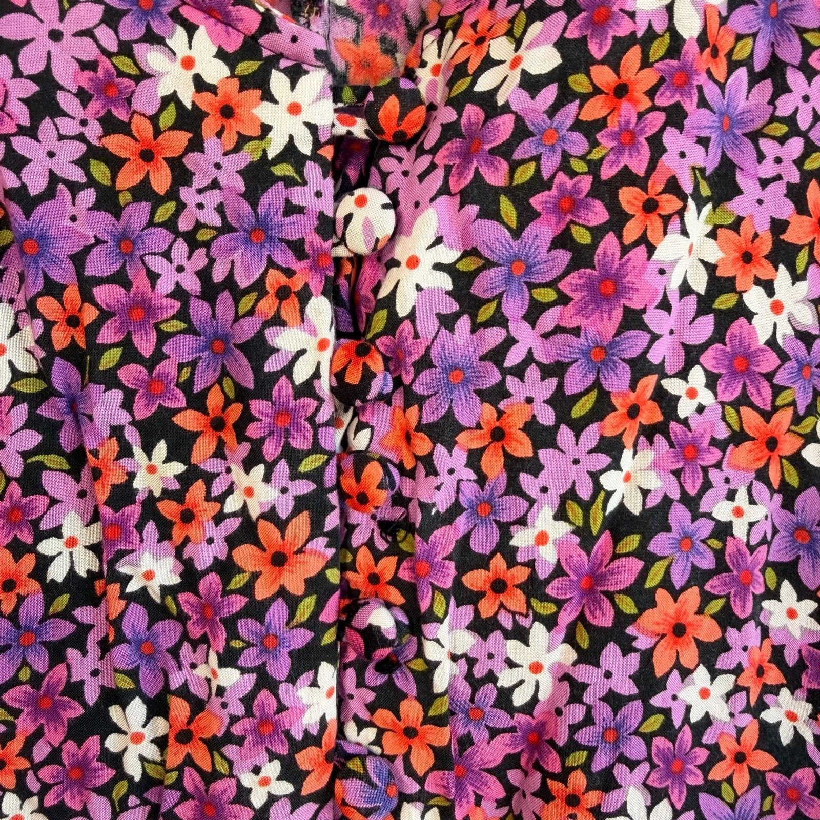 Vintage 1990s Expressions Plus Floral Print Button Front Romper