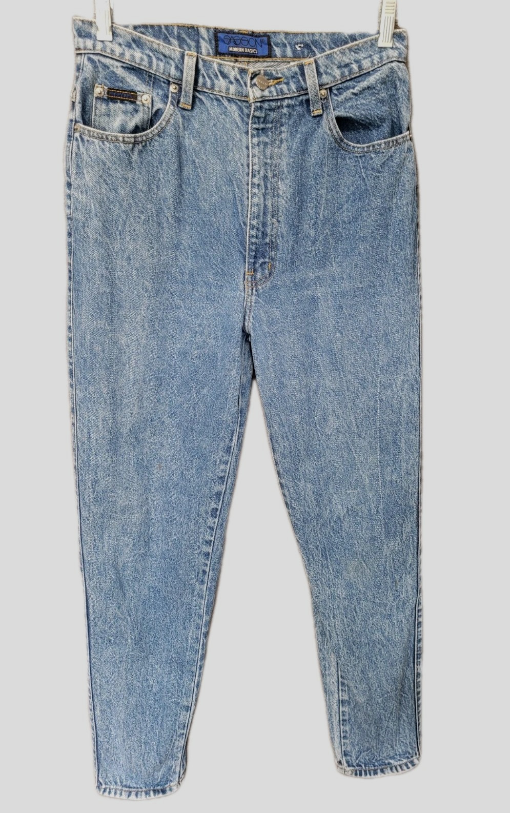 Vintage 80s 90s Streetwear Womens Acid Wash Relaxed Tapered Leg Denim Jeans30x30