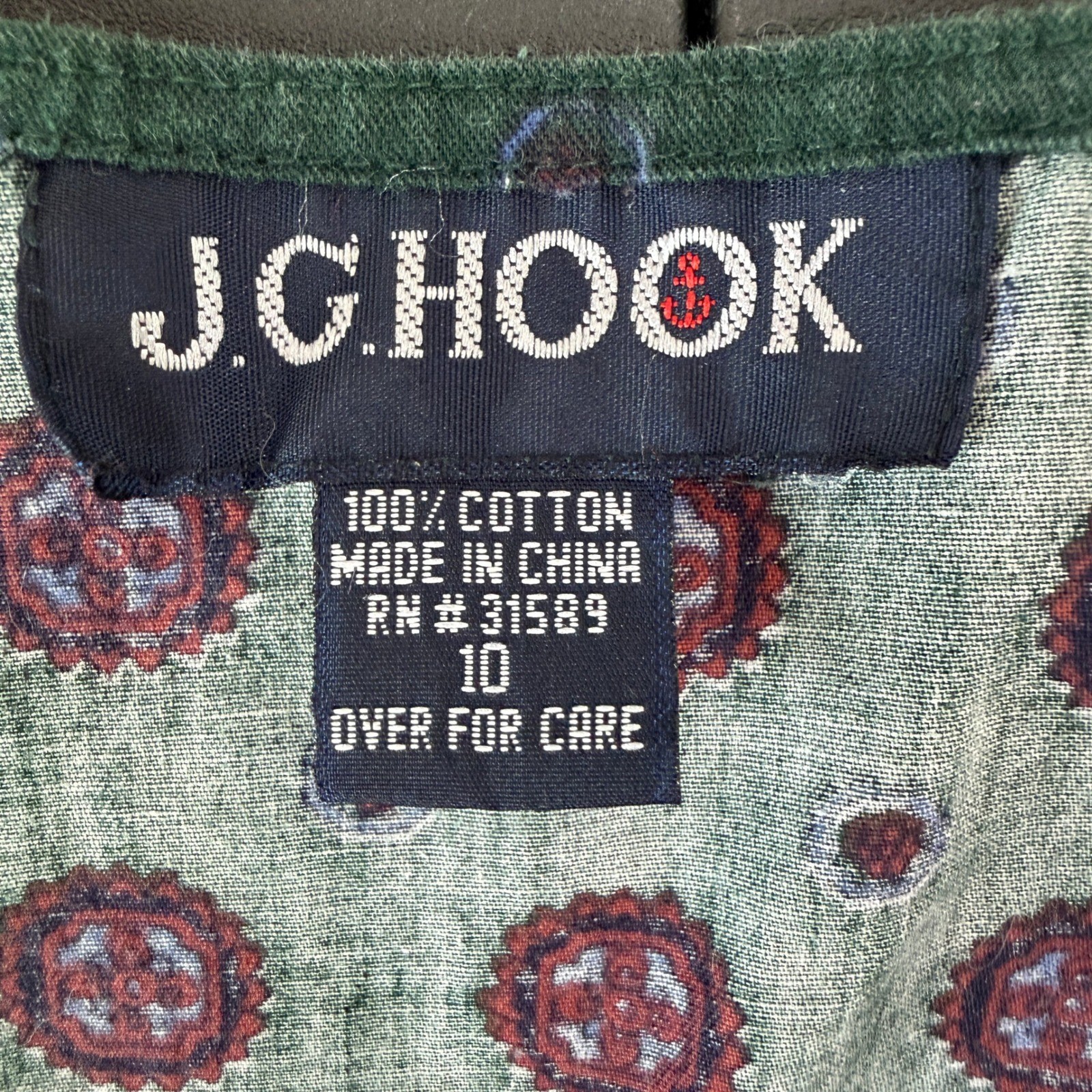 VTG 90s J.G. Hook 10 Pinafore Jumper Overall Dress Dark Academia Midi Nerd Twee