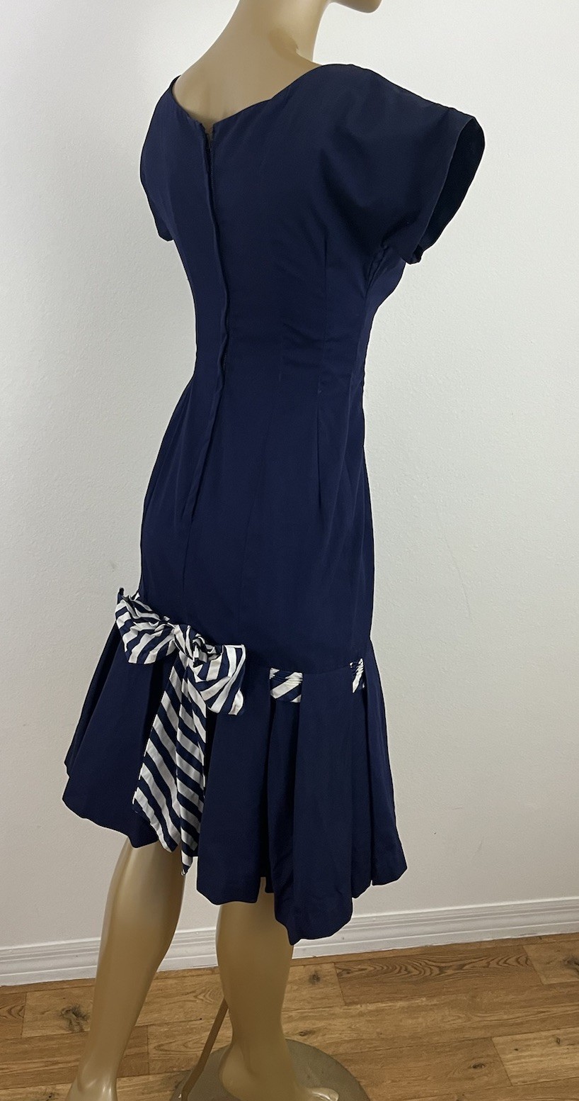Vintage Alco Junior Drop Waist Pleat Skirt Stripe Detail Ribbon Tulle Underskirt