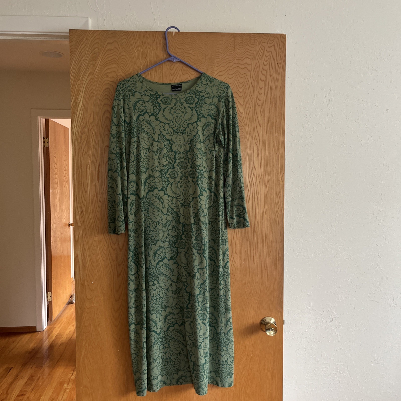 Vintage Mika Piirainen Marimekko Dress, Green Floral S