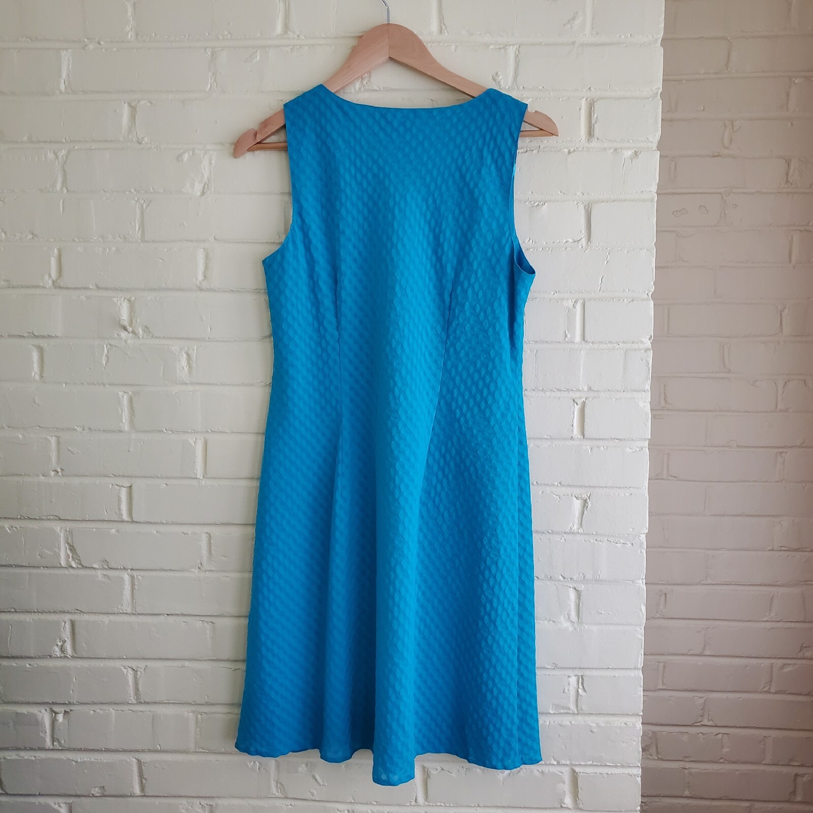 Vintage Plaza Collection Two Piece Dress Sheath And Jacket Set Size 10 Aqua Blue
