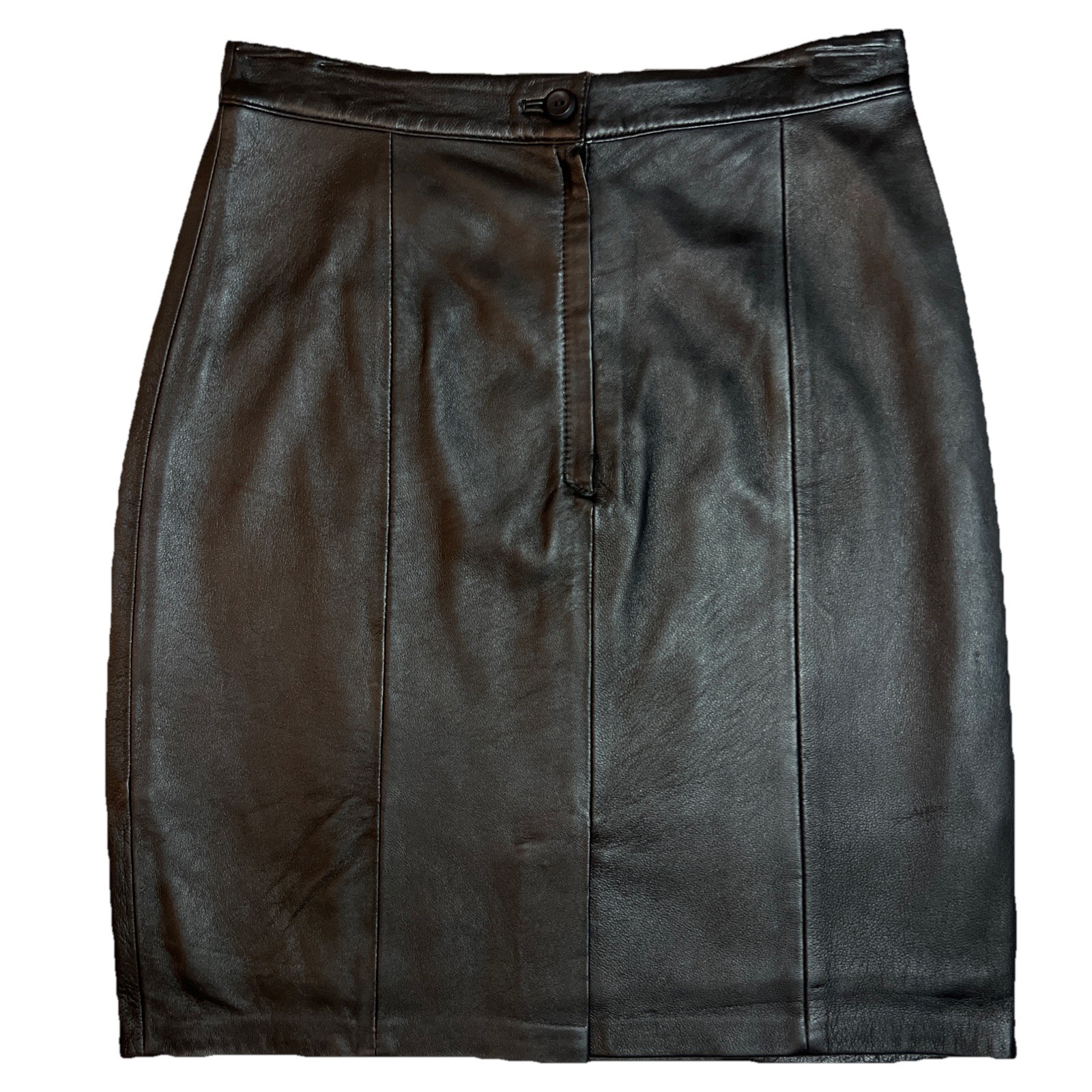 MARDINI Black REAL Leather Lined Pencil Skirt NWT Pinup Retro Goth Vintage