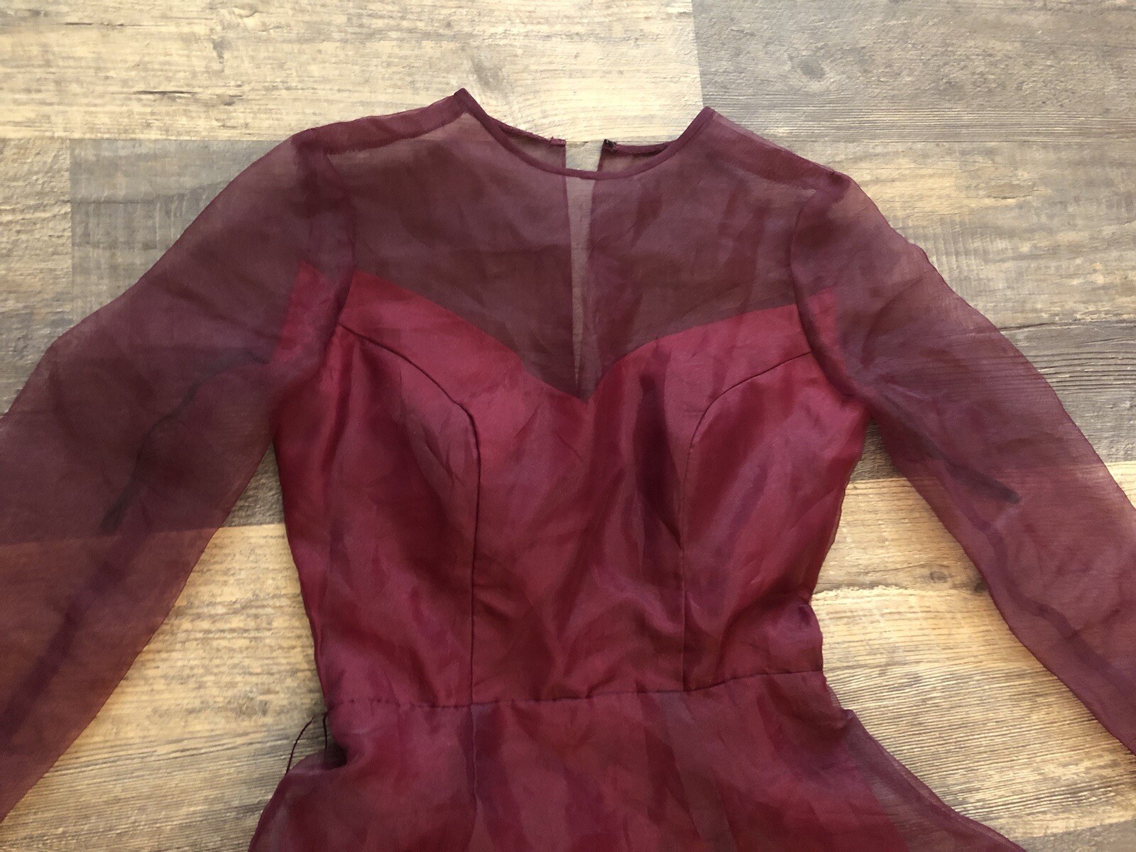 VTG 80’s-90’s Garden /Tea Party Burgundy Rockabilly Bridesmaids Dress ~AS IS!!!