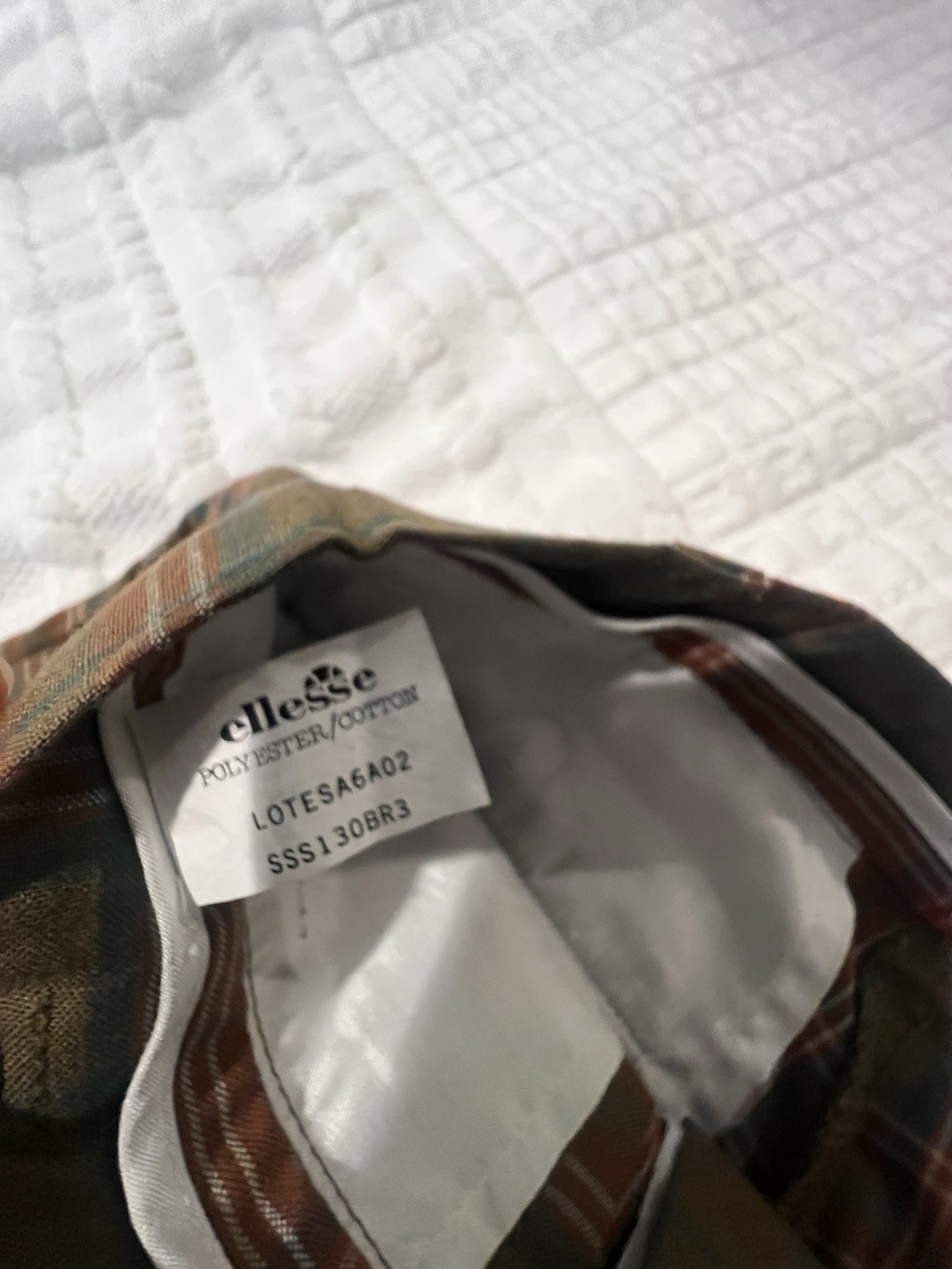 Vintage Retro 80s Ellesse Shorts English Plaid High Waist Tennis Sports Resort