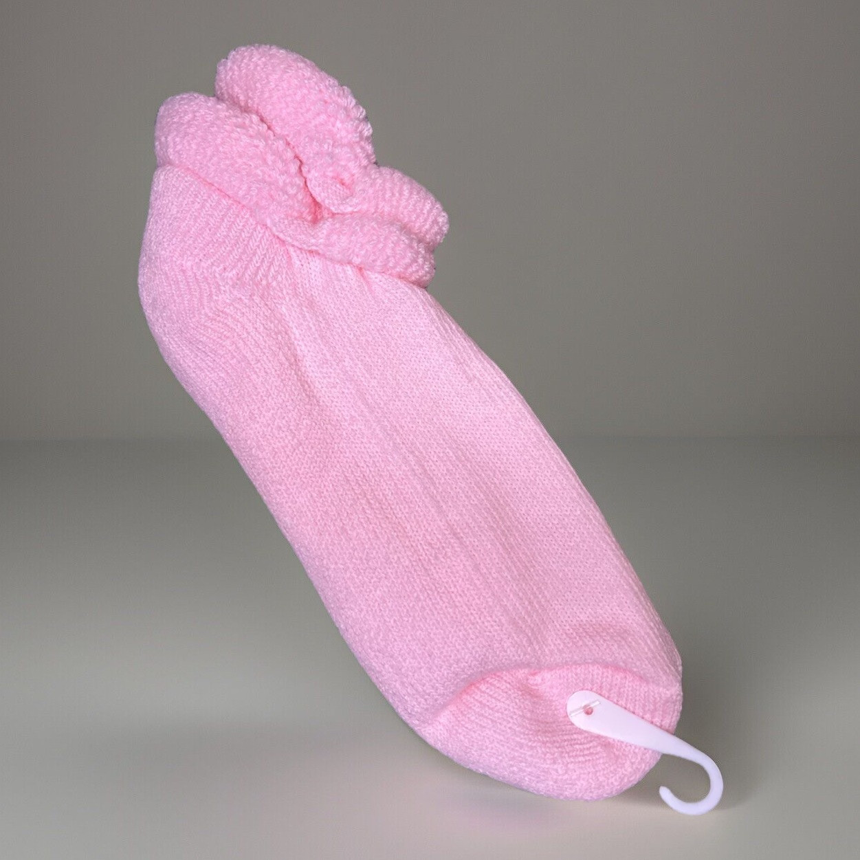 VTG Women’s Acrylic Blend Socks Roll Top Pink NOS 80’s 90’s Low Cut