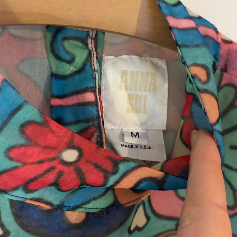 ANNA Sui vintage sheer Boho Style Blouse size M