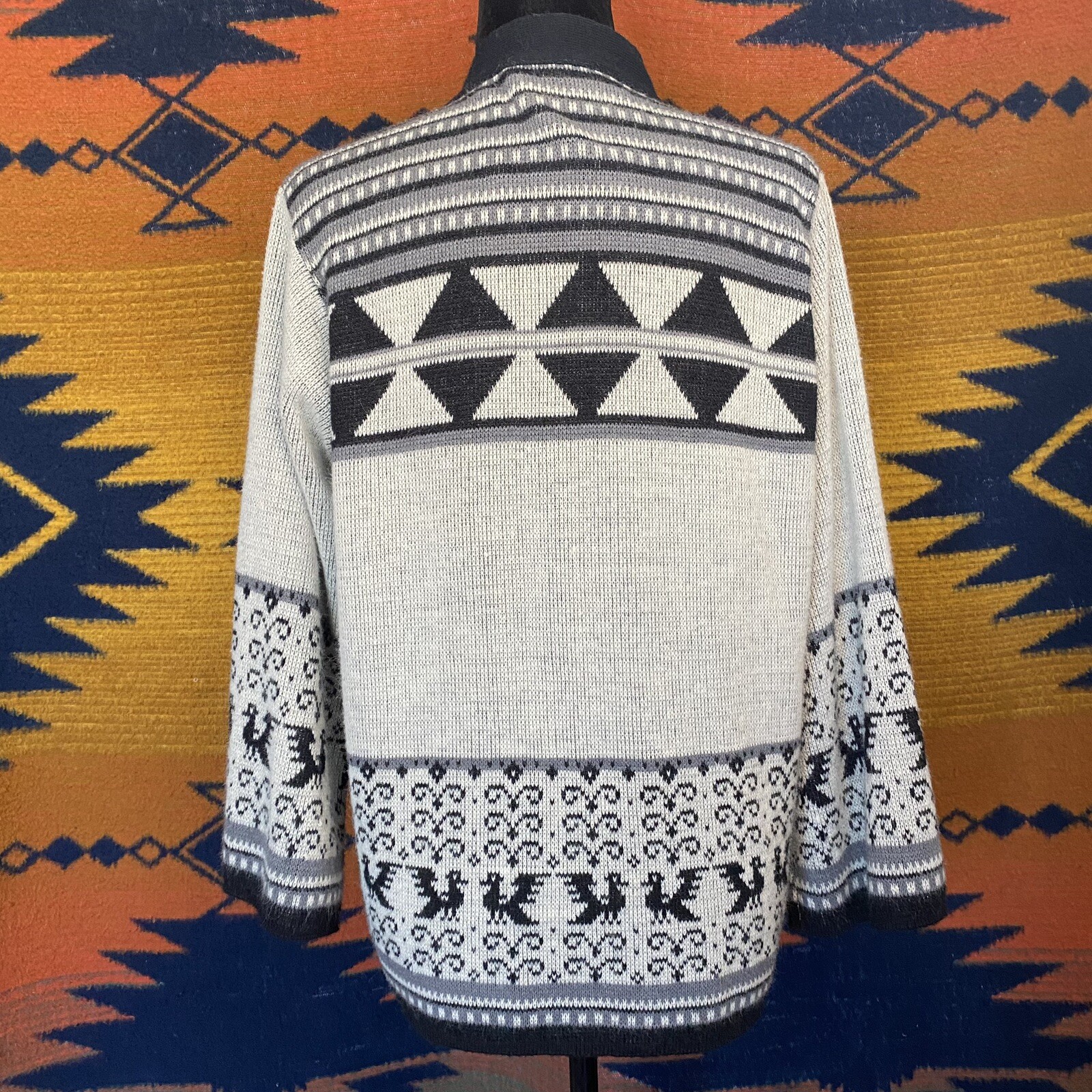 Vintage Billie Jo Winter Open Cardigan Sweater. S/M. USA. Early 80’s. Kimono.