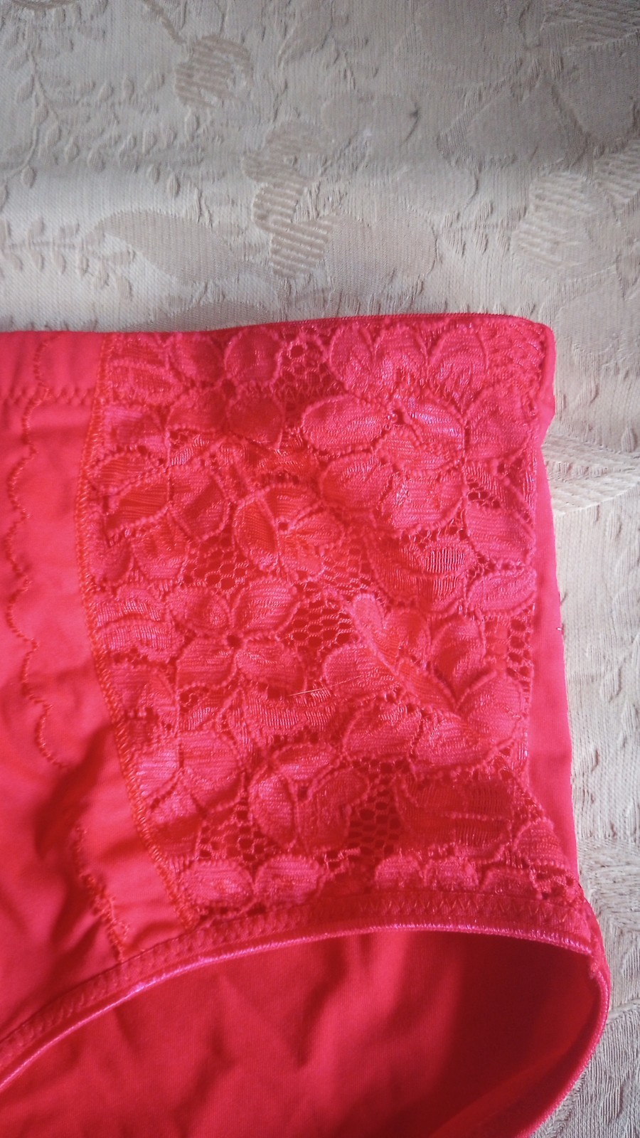 Vintage KMART Pink K Lace 1x Red Brief Panties Second Skin