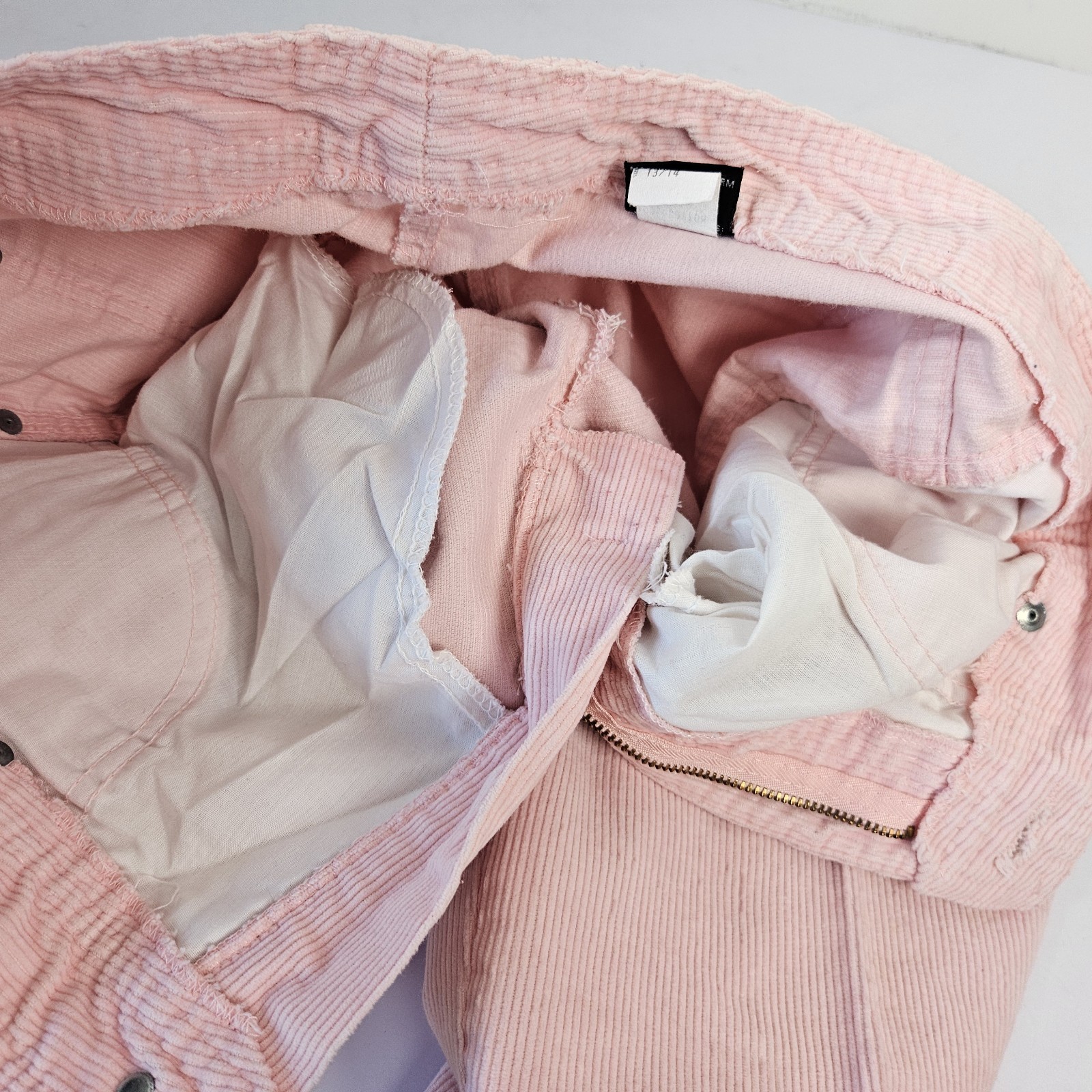 Vintage 80’s Bon Jour BABY PINK Corduroy Straight Pants Size13/14 NWOT