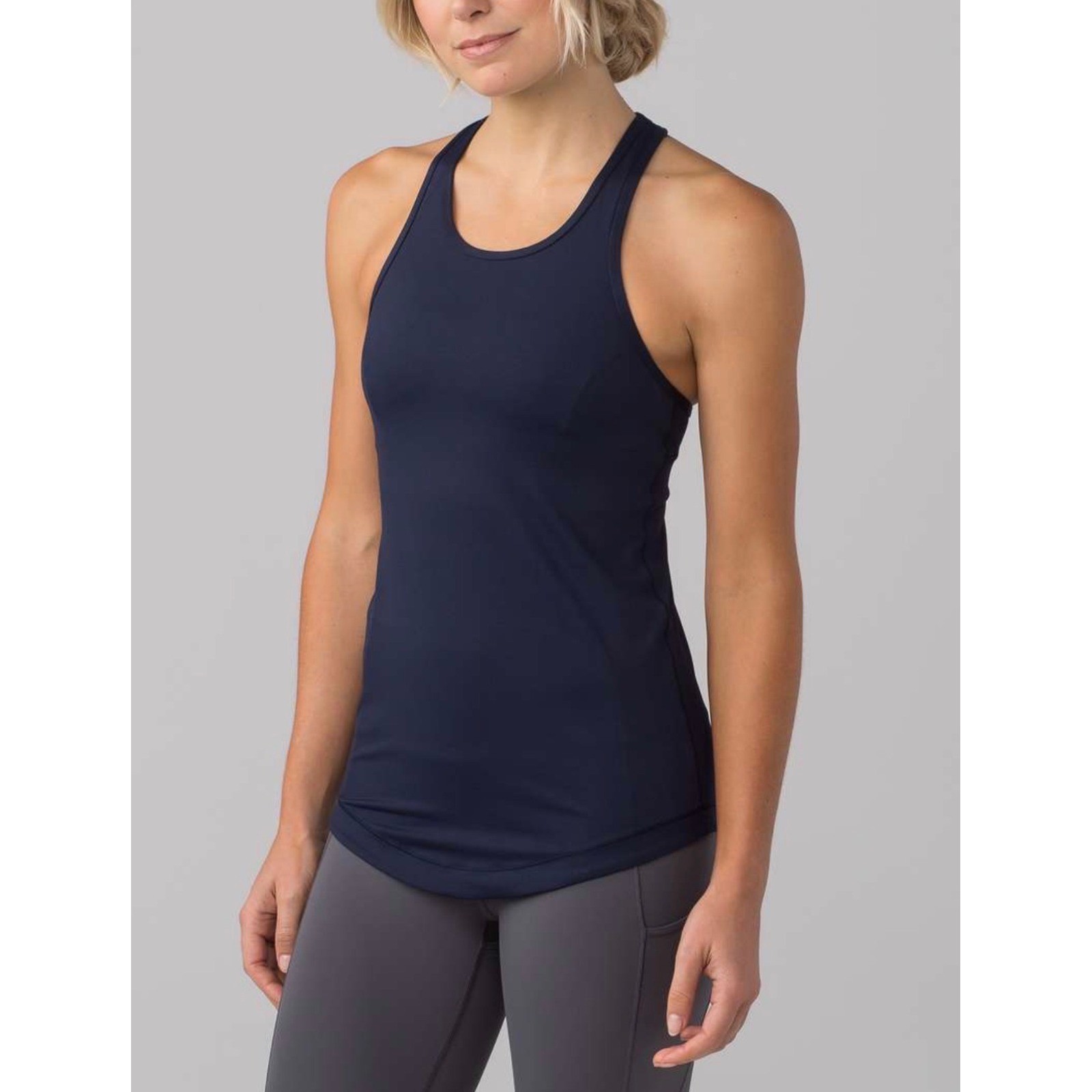 Lulu Lemon final lap navy tank top size 8 great condition gently used