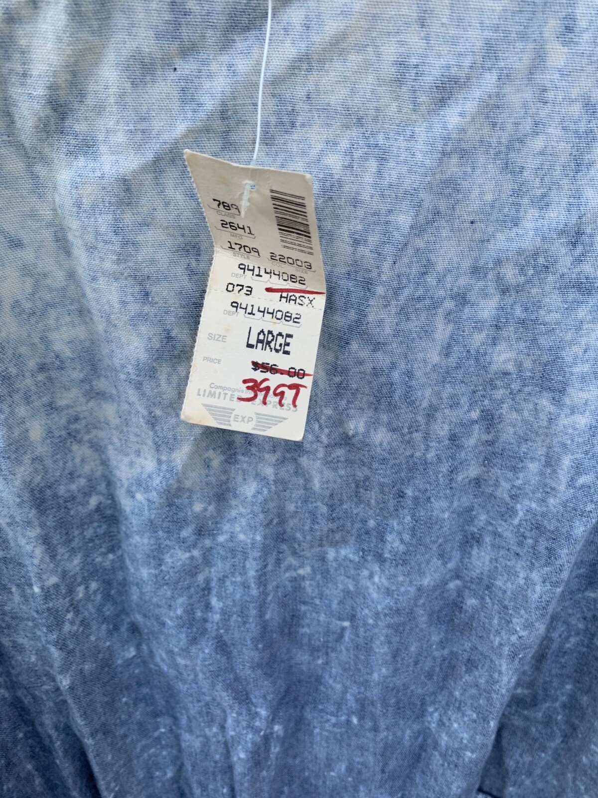 Vintage Limited Express EXP Acid Wash Denim Jumper Dress Pockets 1980s Size L