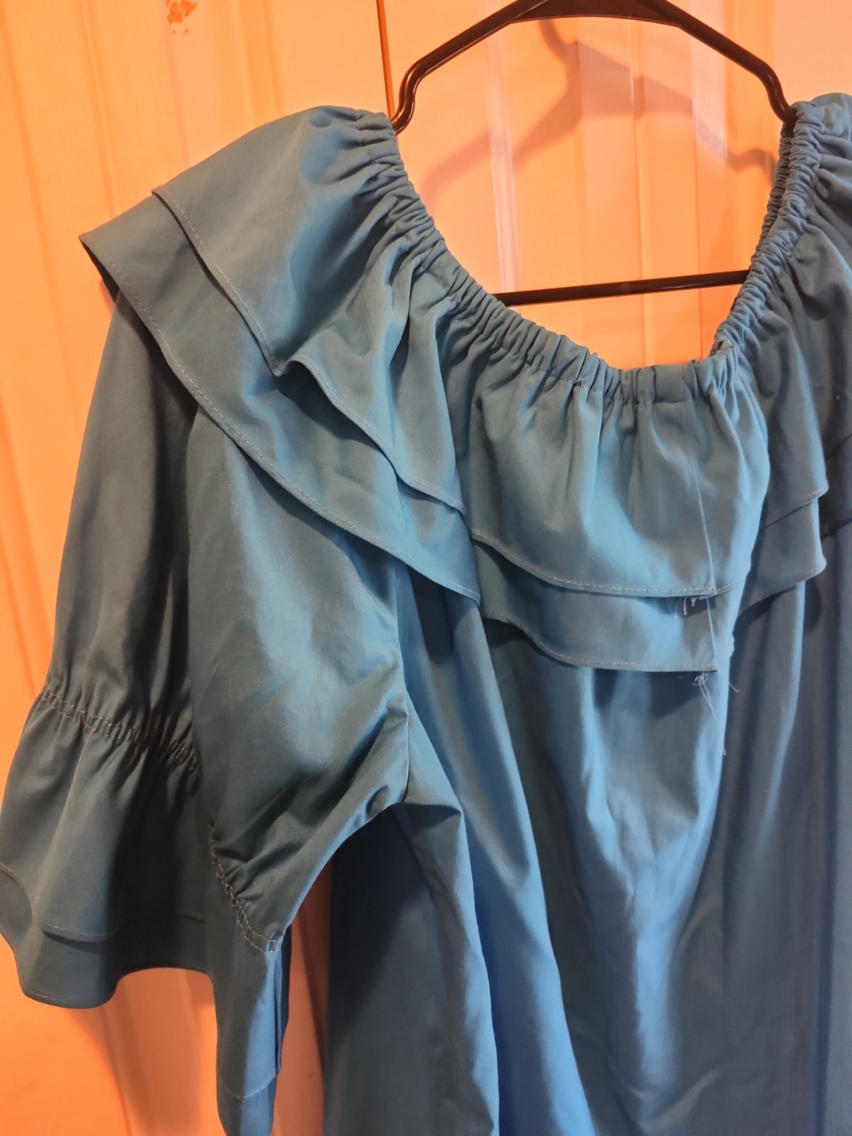 Partners Please! Malco Modes Turquoise Square Dance Skirt Medium & Blouse Large