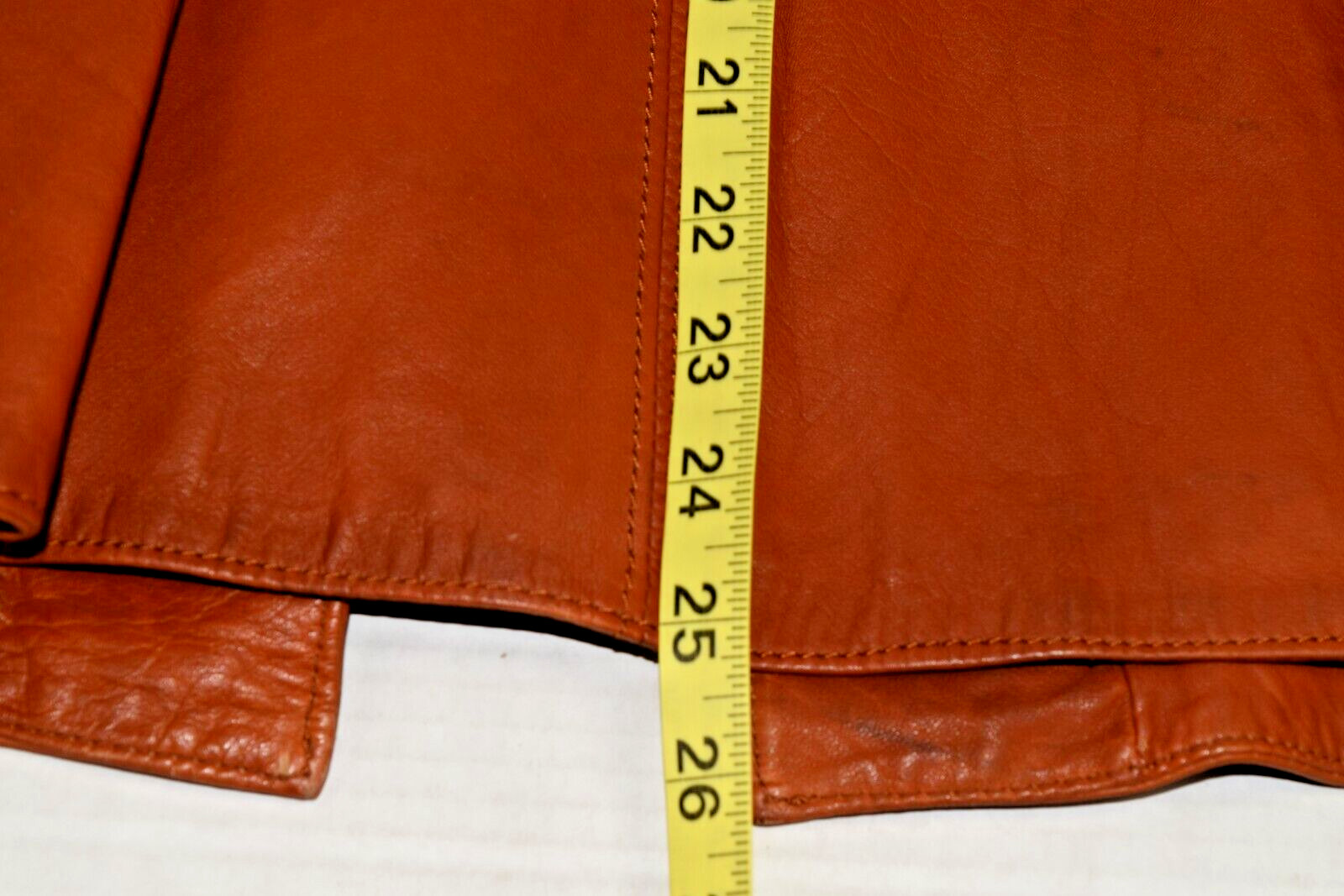 Vintage Leather Jacket Crae Carlyle Size S 70s Glossy Nutmeg Brown Fitted