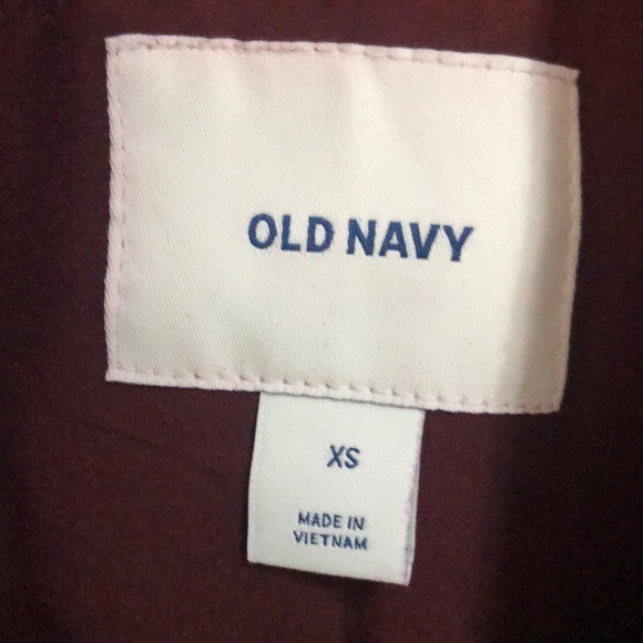 Old Navy Maroon Peacoat Classic Acrylic/ Polyester Blend