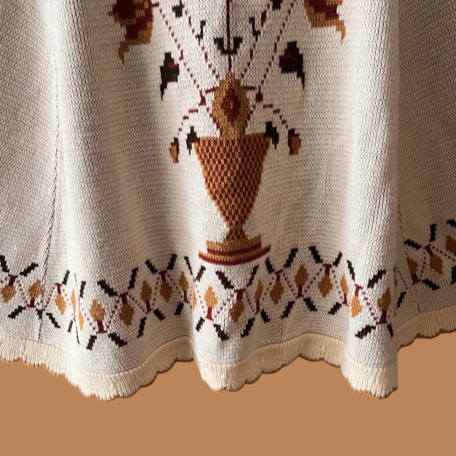 Vintage 70s Nordic Style Sweater Cape : Shawl, 1970s, Poncho, Norwegian, Sweater