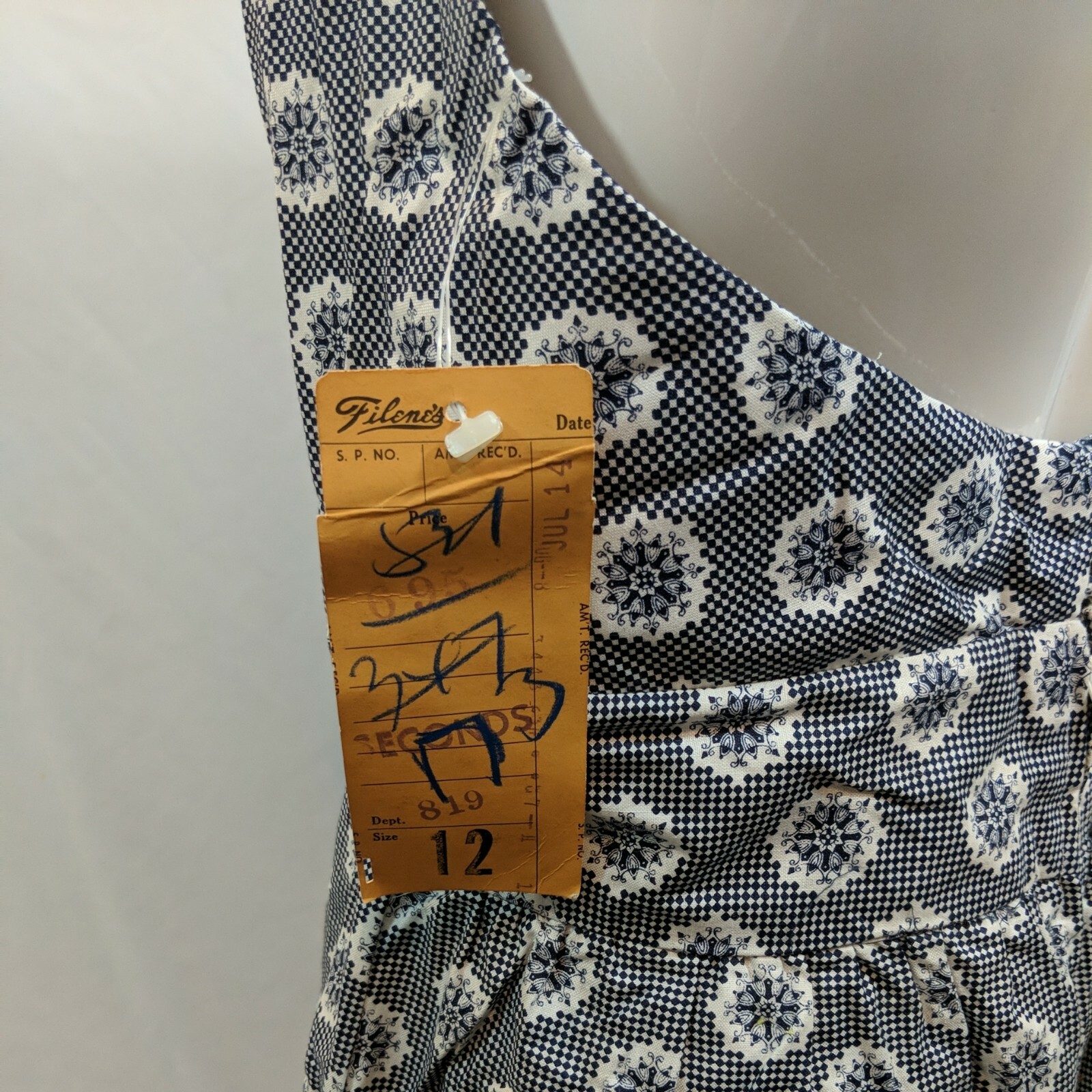 VTG Malbe Original Print Cotton Vintage 1990s Halter Neck Lined Sun Dress Sz 12