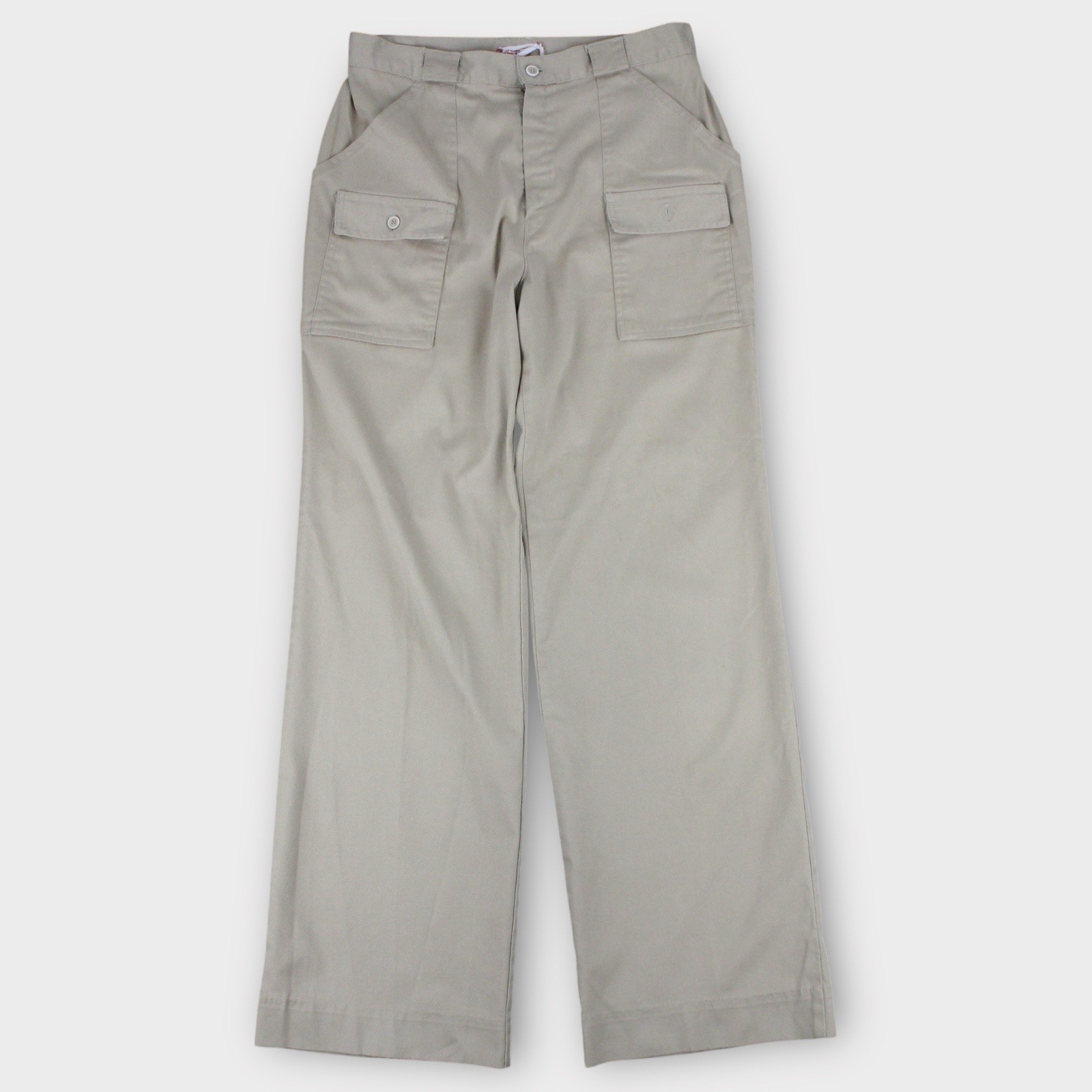 Vintage 70s Sportif High Rise Wide Leg Pants Women’s Size 31 Khaki USA Made