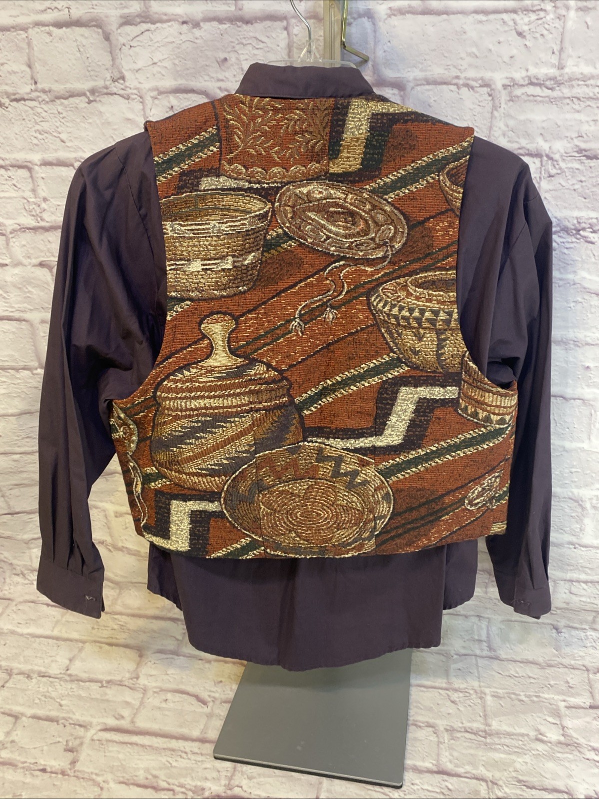 Vintage 1970’s Roughrider By Circle T Button Up Shirt And Vest Women Size Medium