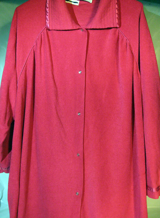 LADIES ROBE VANITY FAIR HOT PINK VELOUR LONG SNAP CLOSURE XXXL USA