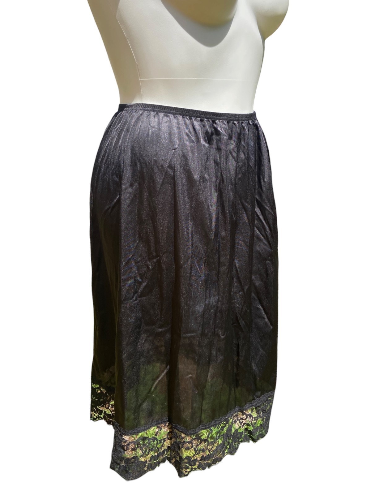 Vintage Vassarette Black Half Slip Size 2XL 26″/ 46 Style 11-805