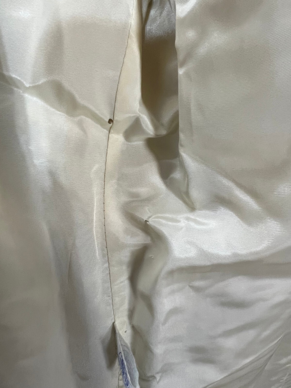 Sz S~M Vtg 60s Coat Ivory Tan Nubby Woven Asymmetrical Betty Rose Princess Seam