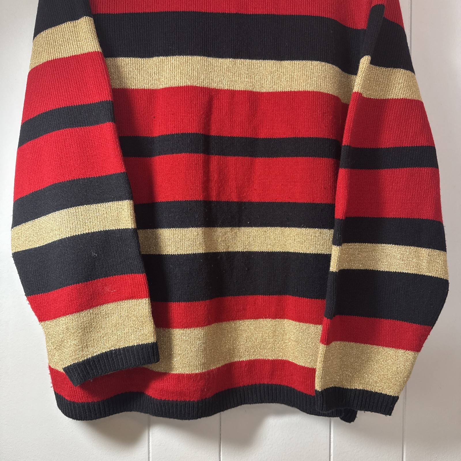 Vintage 1990’s Fashion Bug Acrylic Blend Metallic Cowl Neck Sweater 22/24 V6