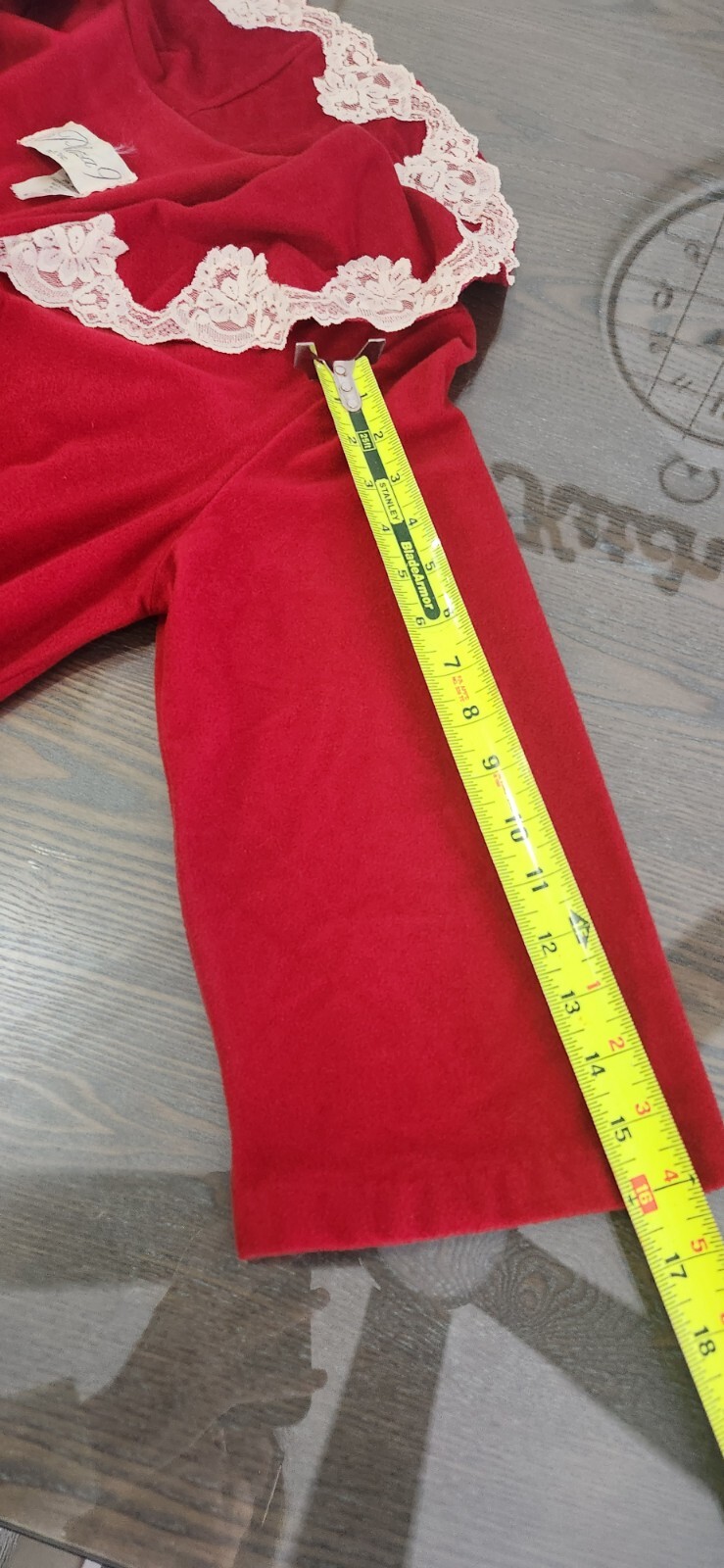 Vtg Robe Granny Plaza 9 Long Burnt Red Medium Lace LONG ZIPPER 80% Arnel USA