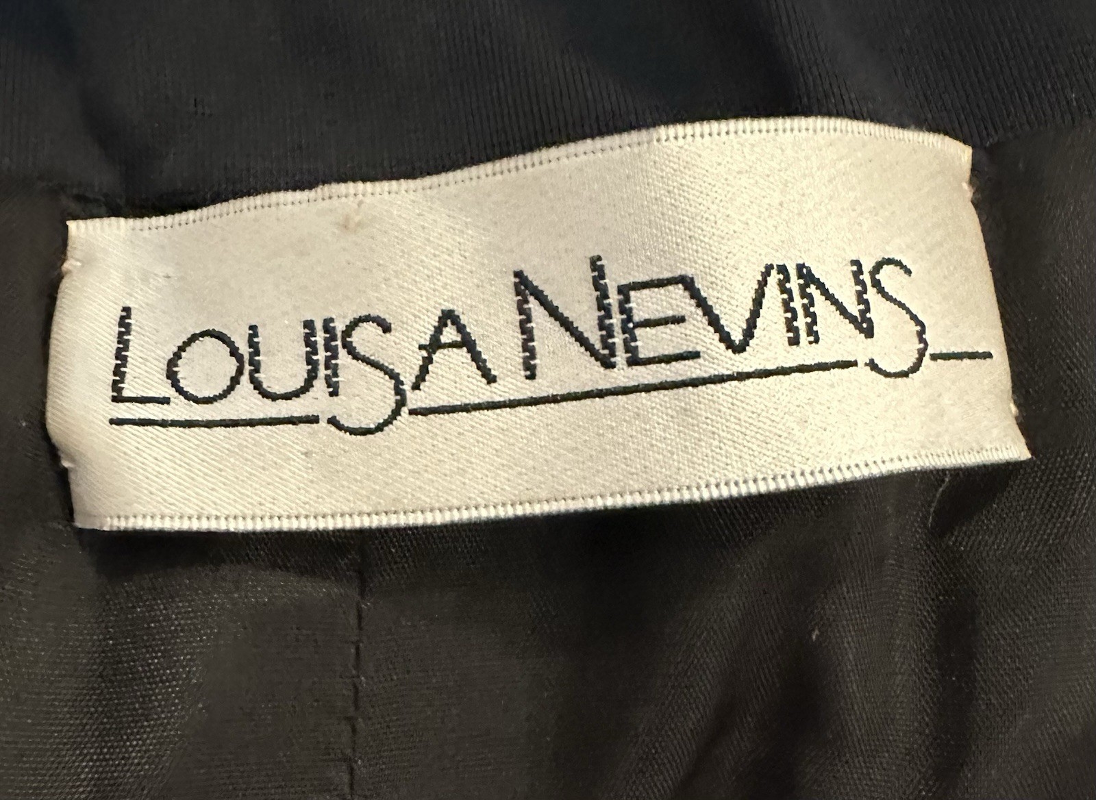Louisa Nevins Vintage Black Dress with Rainbow Sequins Made in USA Size 6