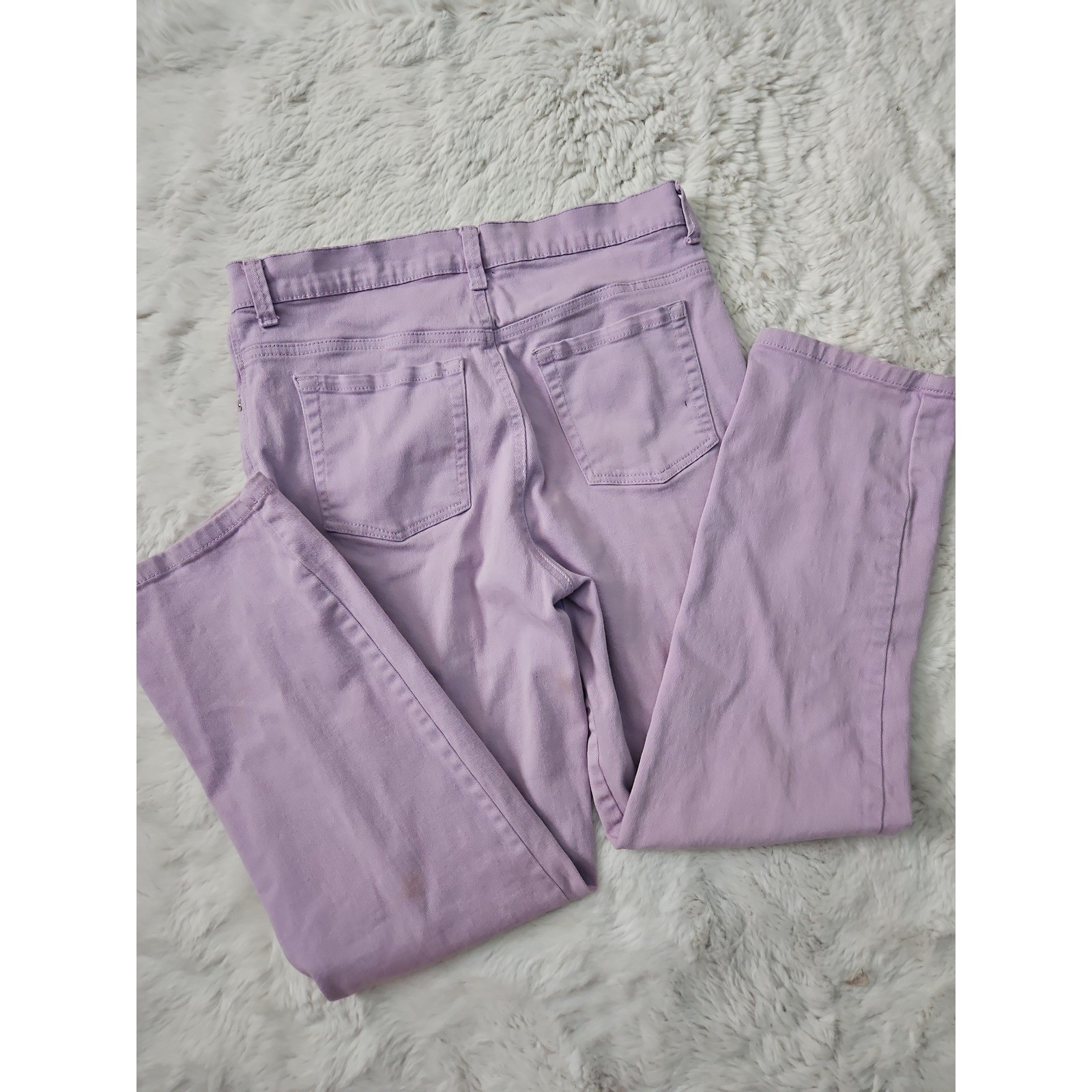 Gloria Vanderbilt Amanda Classic Tapered Jeans Lavender Purple Petite Size 12P