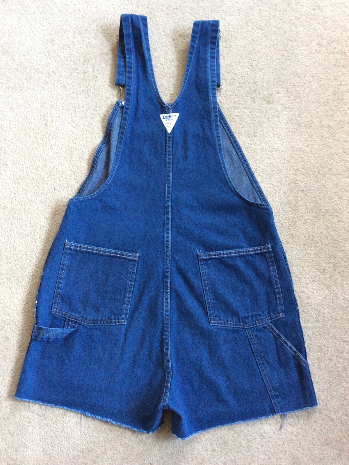 Vintage Oshkosh B’Gosh Vestbak Overalls Jean Cutoff Shorts Size 33/4 Zipper Fly
