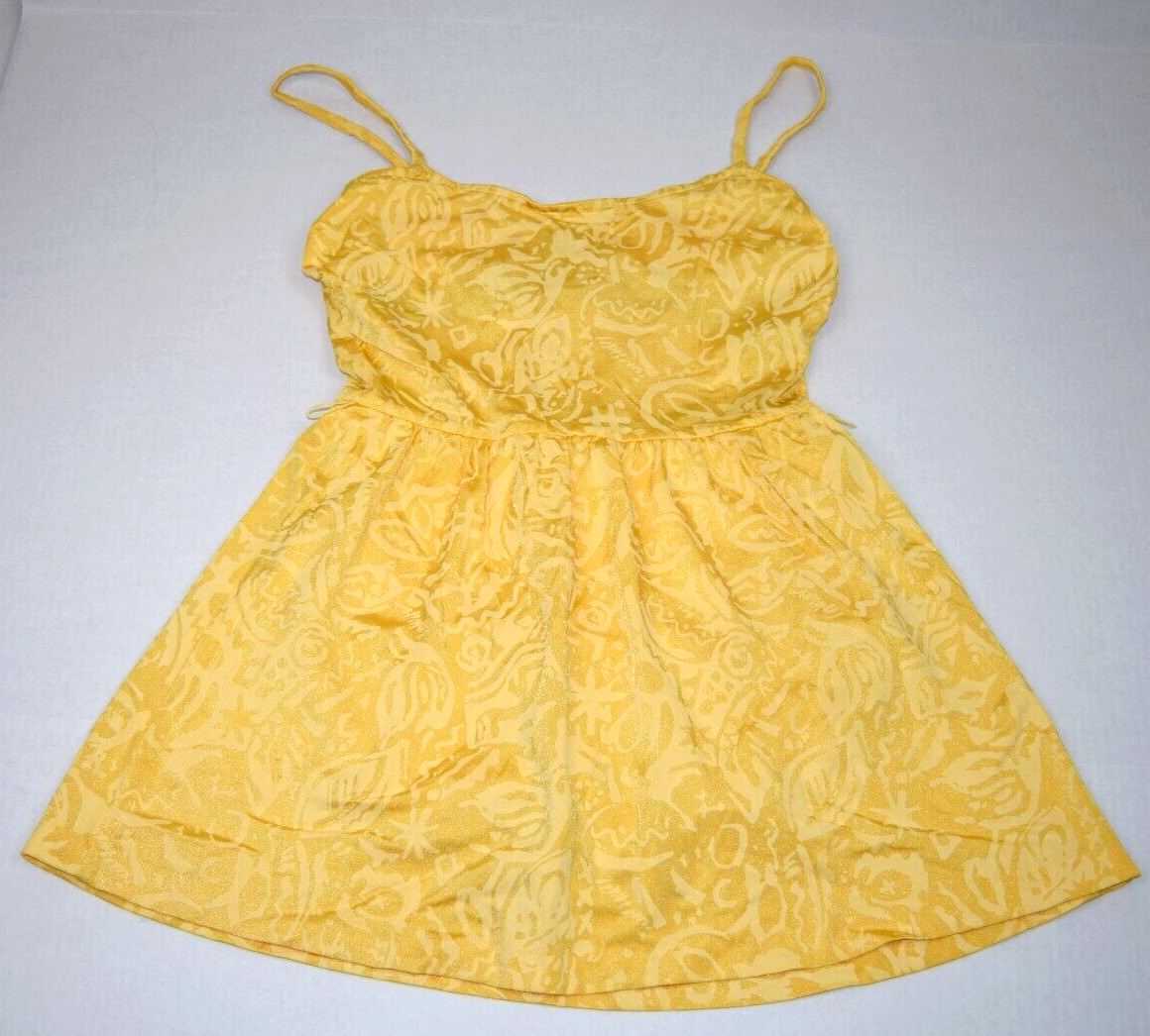 Vintage Swimsuit Cole of California Size XS/S 60s Yellow Detail Swim Dress
