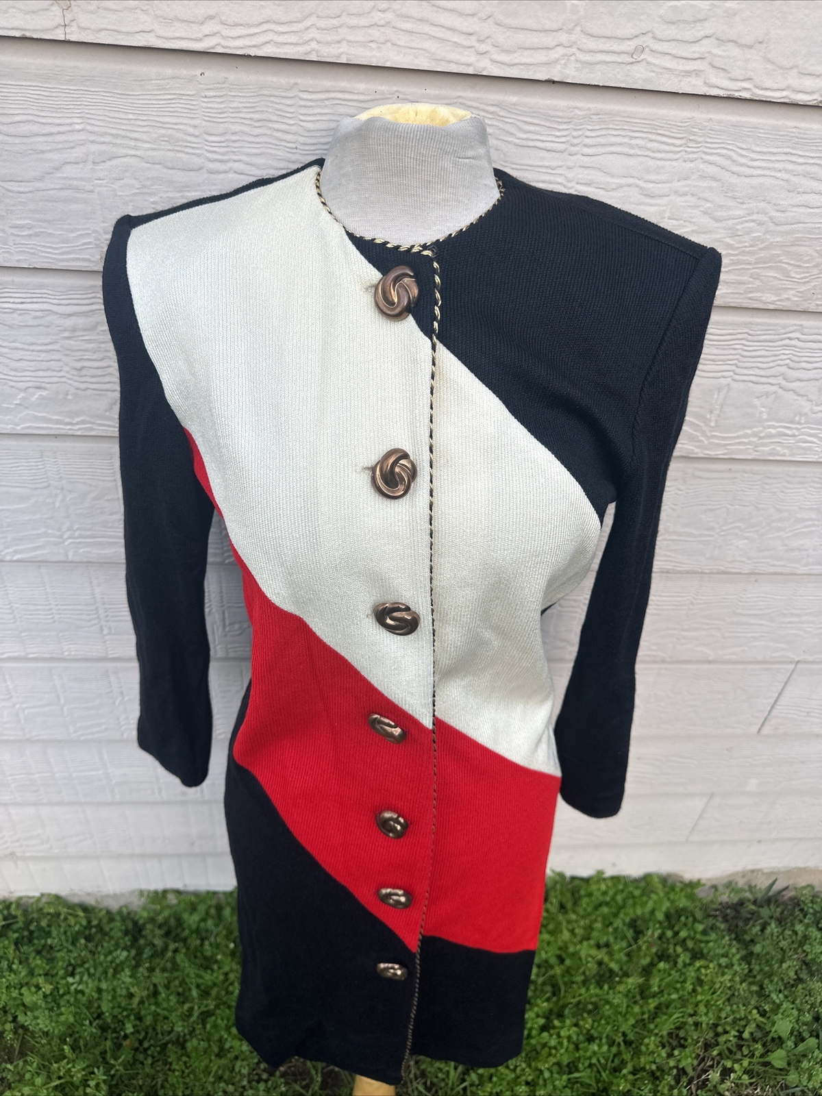 Jeffrey & Dara Vtg Women’s Sweater Dress Sz Small Cardigan Style 80s 90s