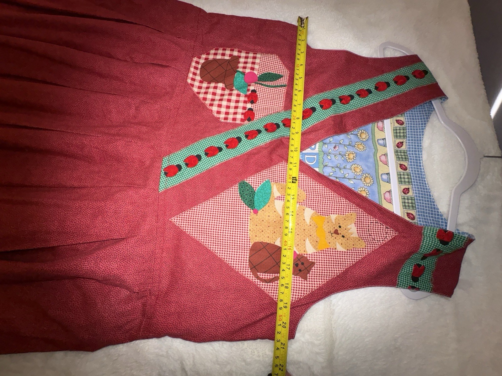 Vintage 90s Handmade Reversible Jumper XL Prairie Teacher Cottage Core