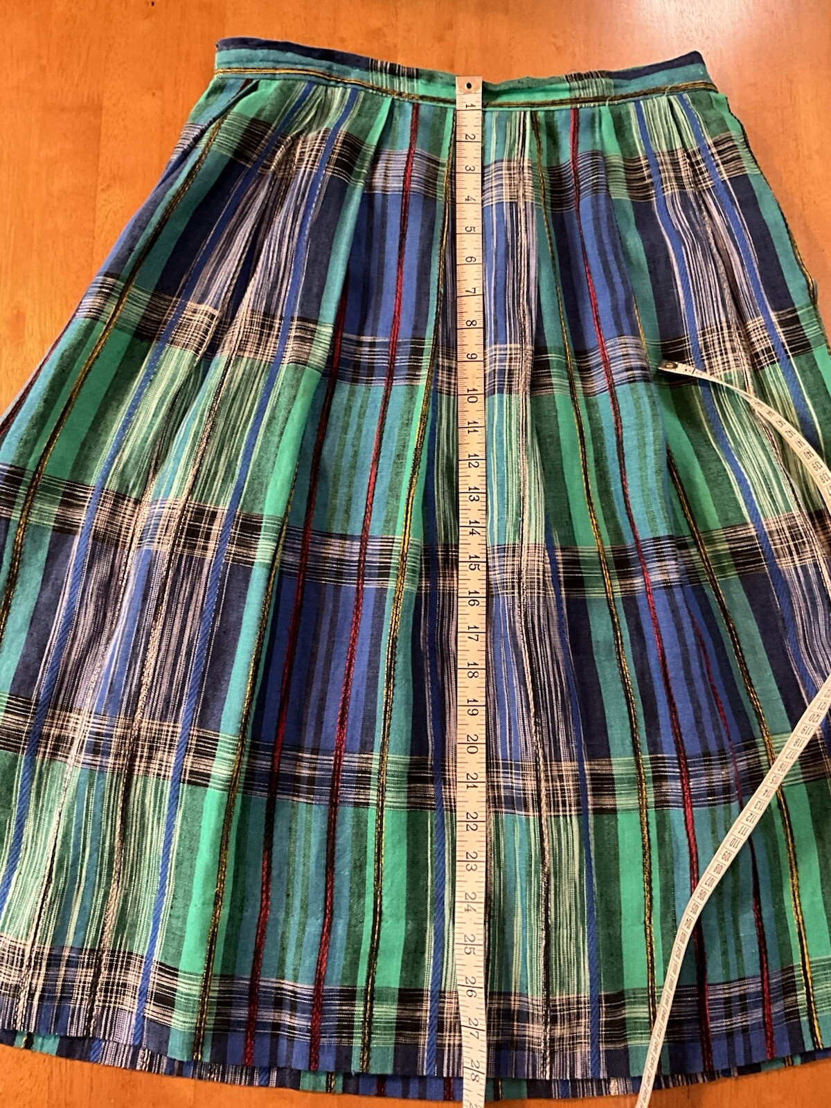 VTG Tica Women’s Pleated Skirt Plaid Size 14 Made in USA Union Tag Preppy