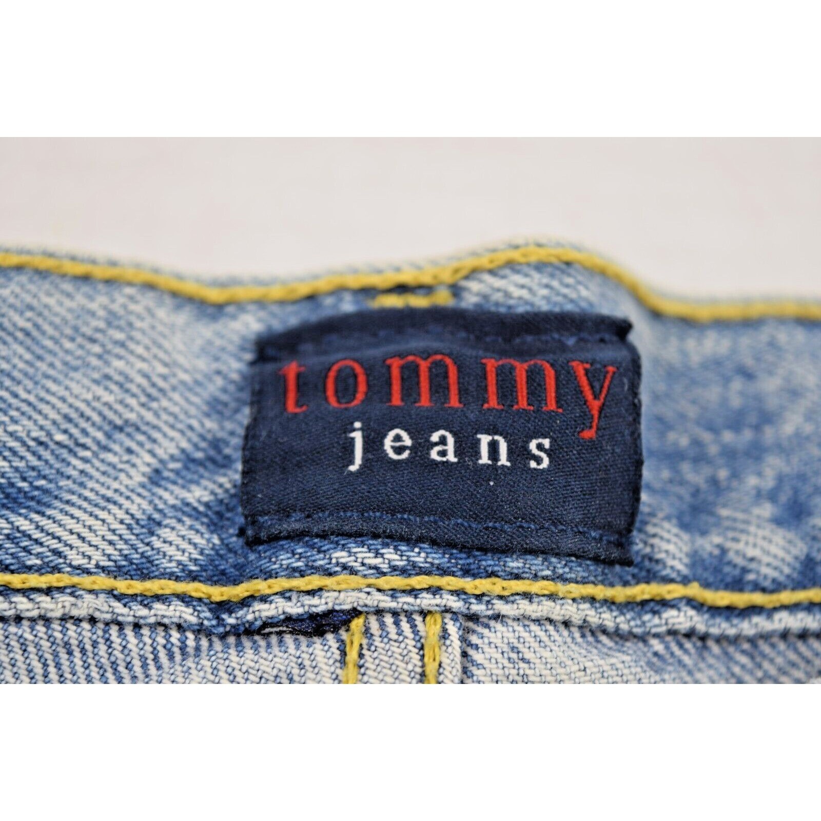Jean Shorts Tommy Hilfiger Size 3 Y2K Blue Hipster Short Vintage Flag Logo