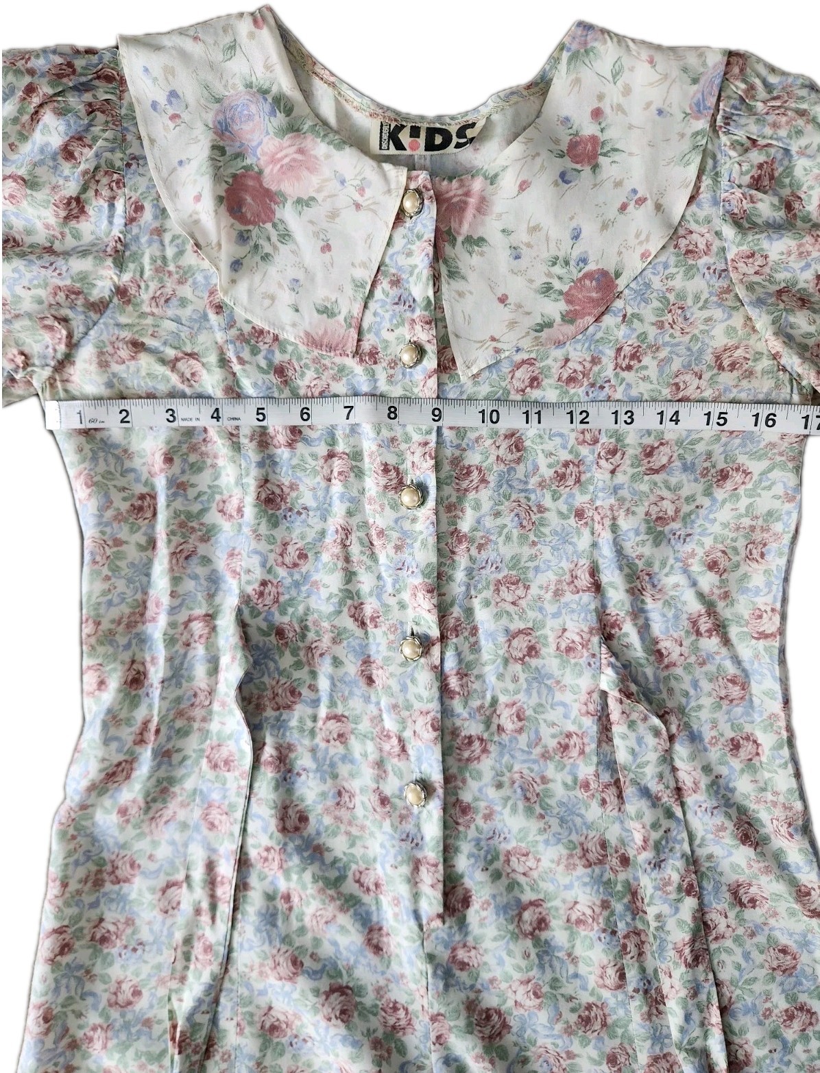 Disorderly Kids Vintage 80s Floral Cropped Collared Jumpsuit Cottagecore XS/S