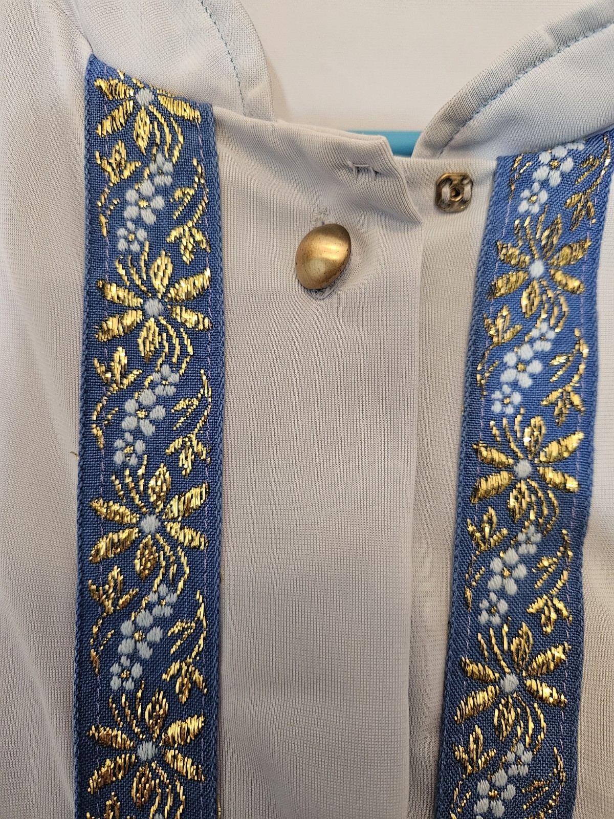 Vintage Nylon Peignoir Set Nightgown & Robe Lorraine L Blue 2 Tone rare style
