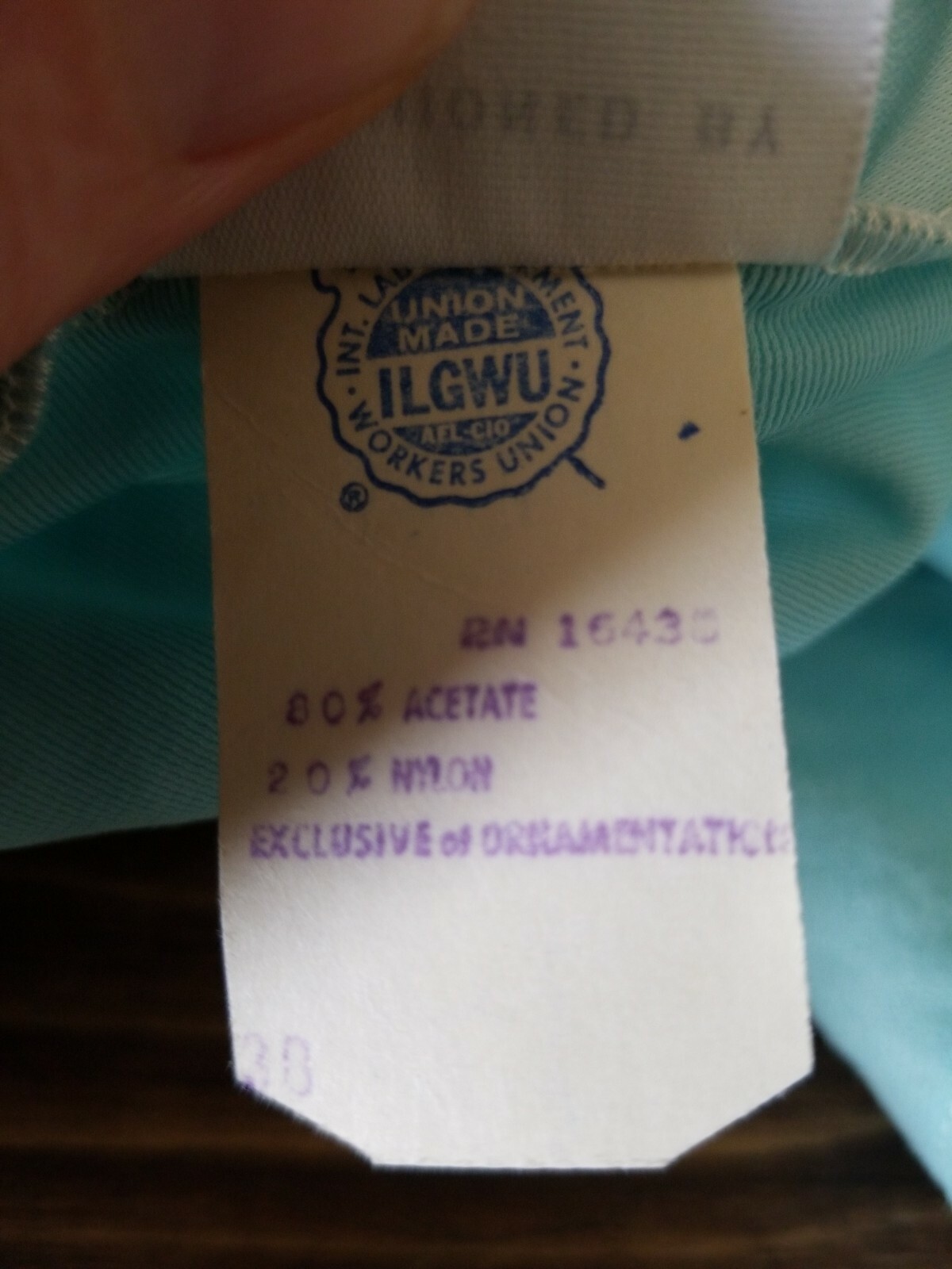 Vintage Fashion By Belinda Blue Pajama Set ILGWU Union Label Medium 38 PJ’s