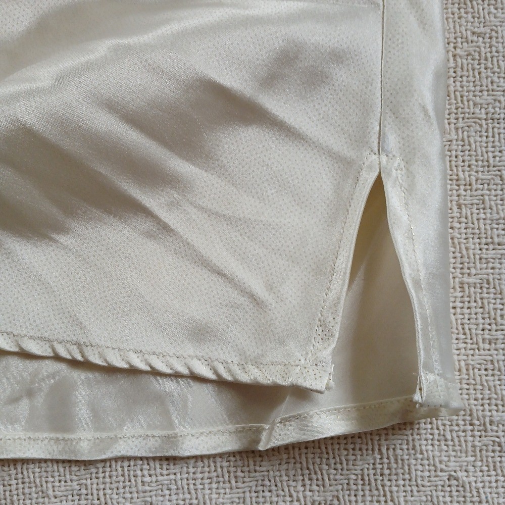 victorias secret gold label vintage satin tank top medium silky neutral y2k