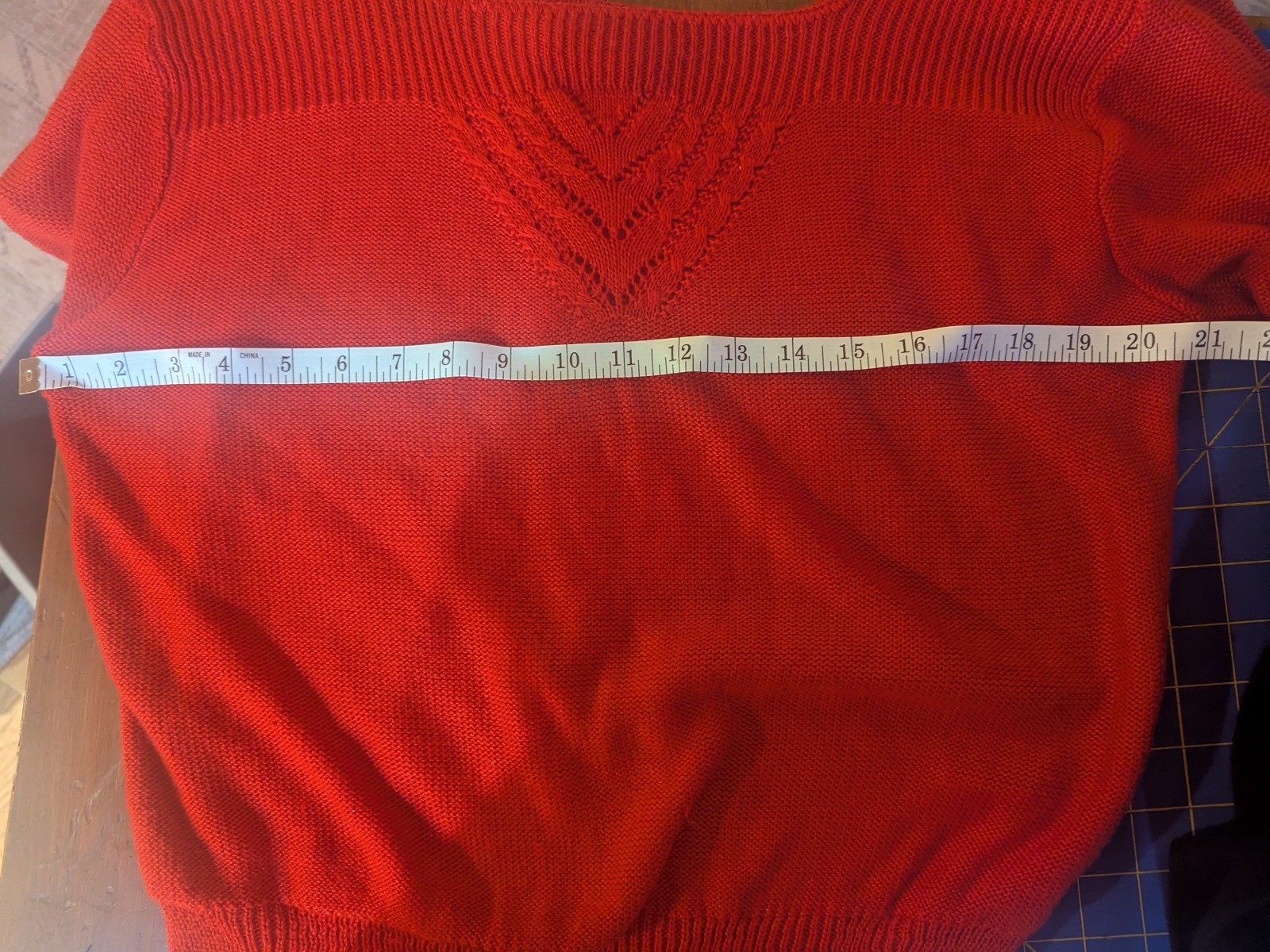 Red Sweater Barry & Me Retro long Sleeve M USA Made Vintage Knit
