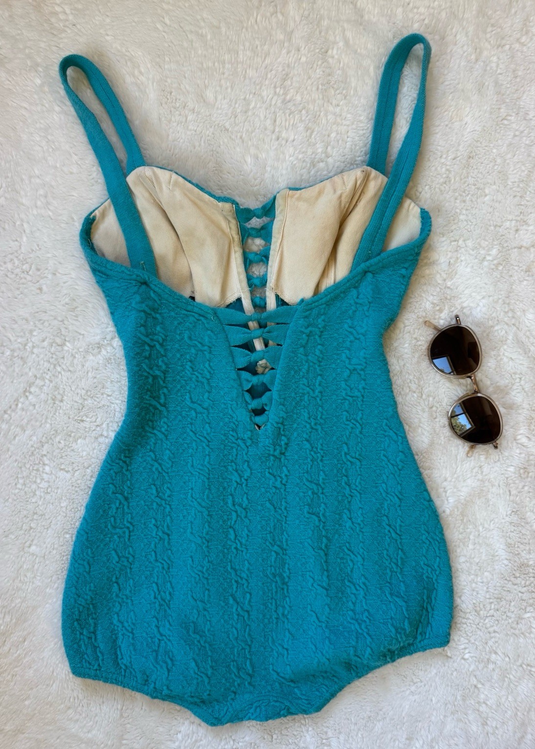 1950s Vintage Lofties By Lawrence One Piece Swimsuit XS