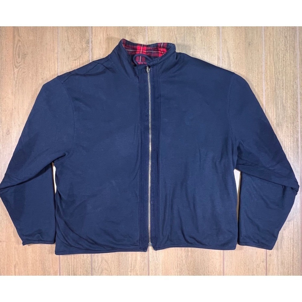 Vintage Liz&co reversible red plaid jacket. Size lg.