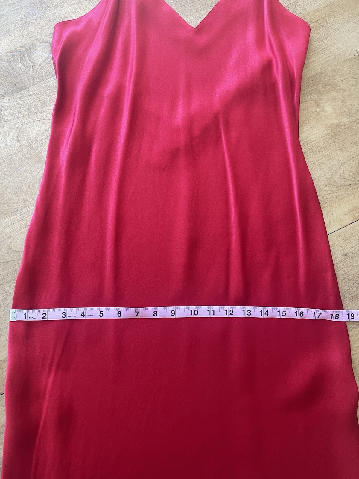 Vintage 80s Victoria’s Secret Gold Label Silk Slip Dress Size Medium Red Chemise